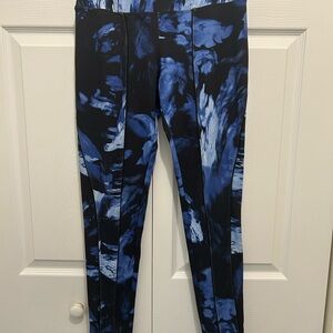 Simply Vera Wang Leggings Womens Small Blue Mid-Rise Yoga Athleisure.